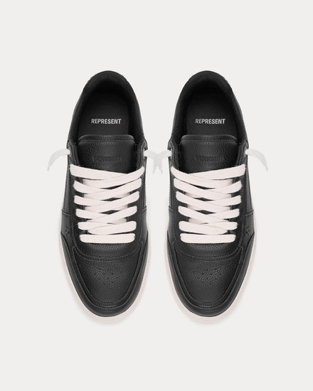 Represent Initial Leather Black Low Top Sneakers - 2