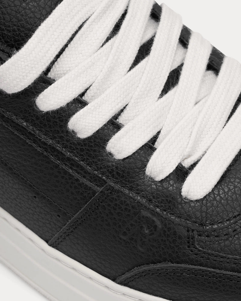 Represent Initial Leather Black Low Top Sneakers - 5
