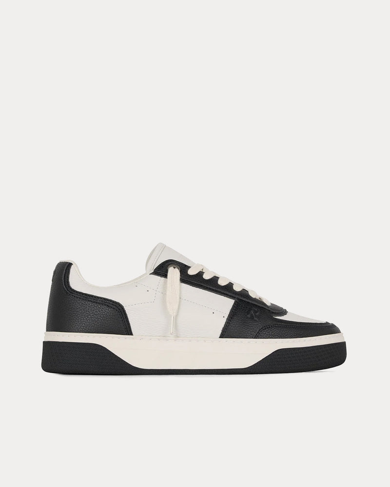 Represent Initial Leather Black / Vintage White Low Top Sneakers - 1