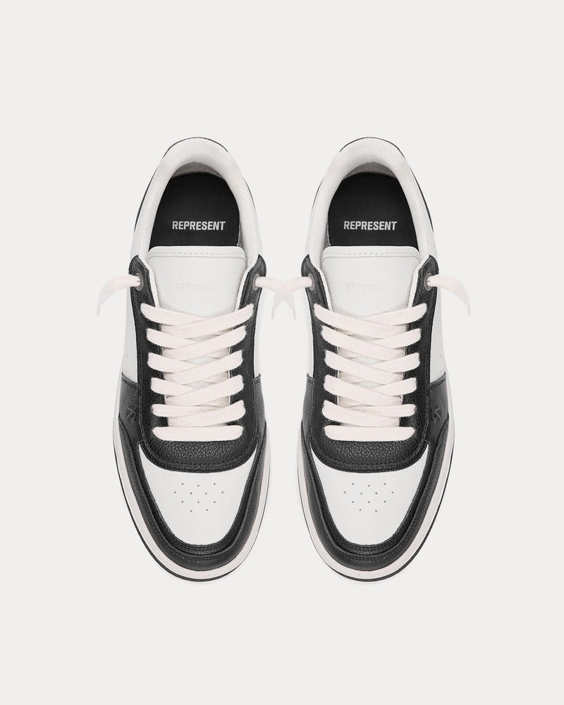 Represent Initial Leather Black / Vintage White Low Top Sneakers - 2