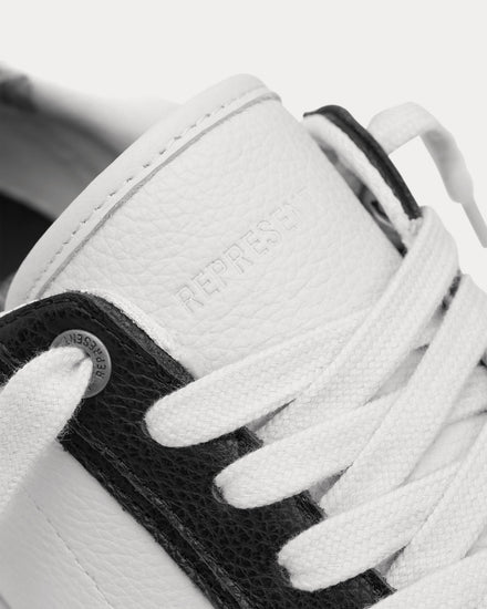 Represent Initial Leather Black / Vintage White Low Top Sneakers - 5