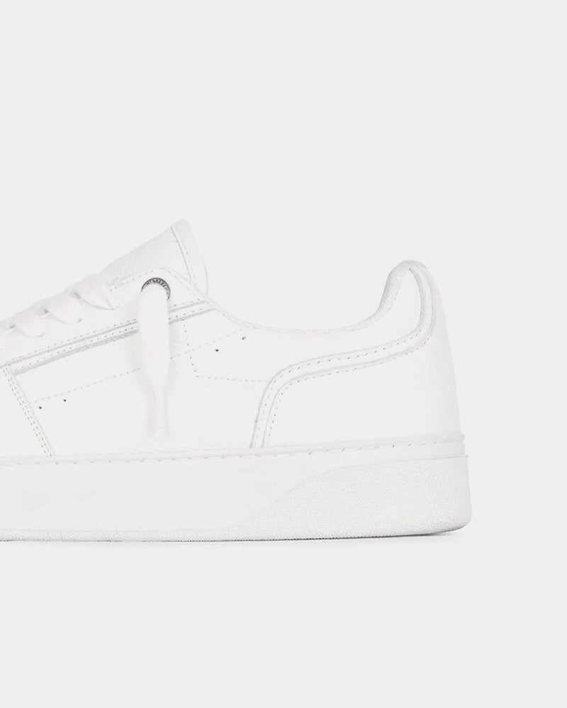 Represent Initial Leather Flat White Low Top Sneakers - 5