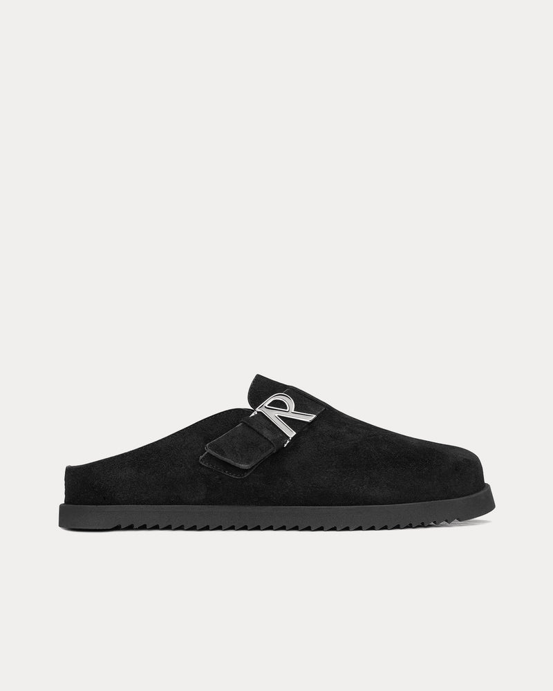 Represent Initial Mules Shearling Clogs 41 7 Black Suede 