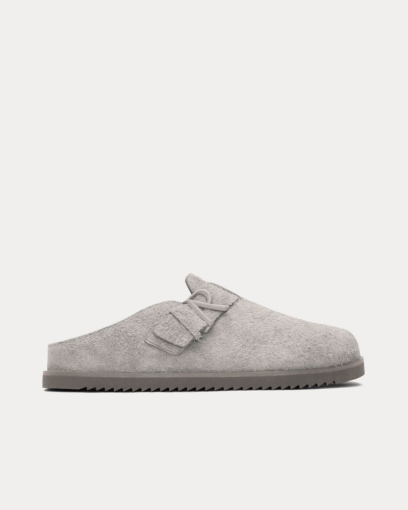 Represent Initial Suede Grey Mules - 1