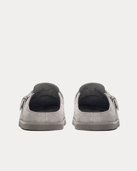 Represent Initial Suede Grey Mules - 3