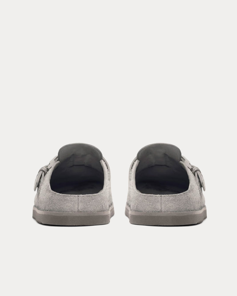 Represent Initial Suede Grey Mules - 3