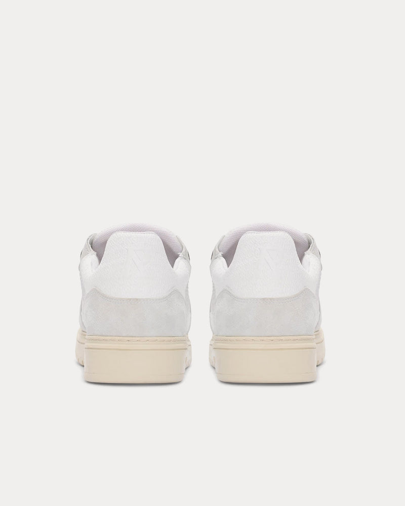 Represent Virtus Leather & Nylon Vintage White Low Top Sneakers - 4