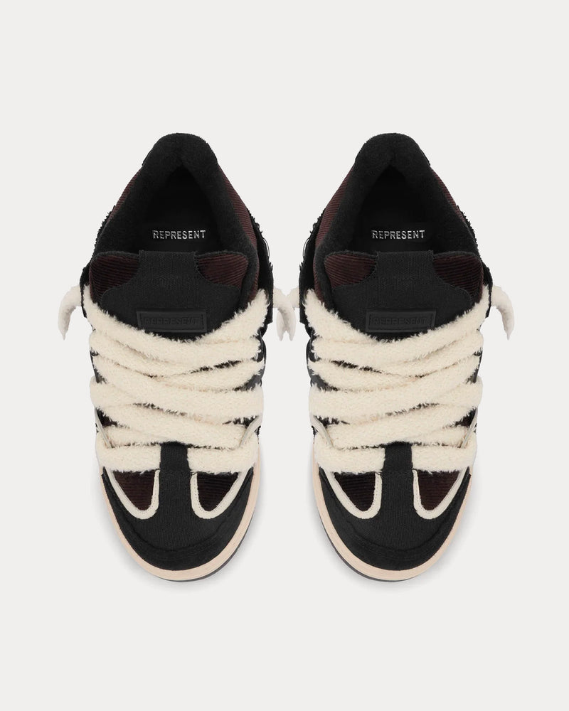 Represent Bully Terry Towelling Black Low Top Sneakers - 2