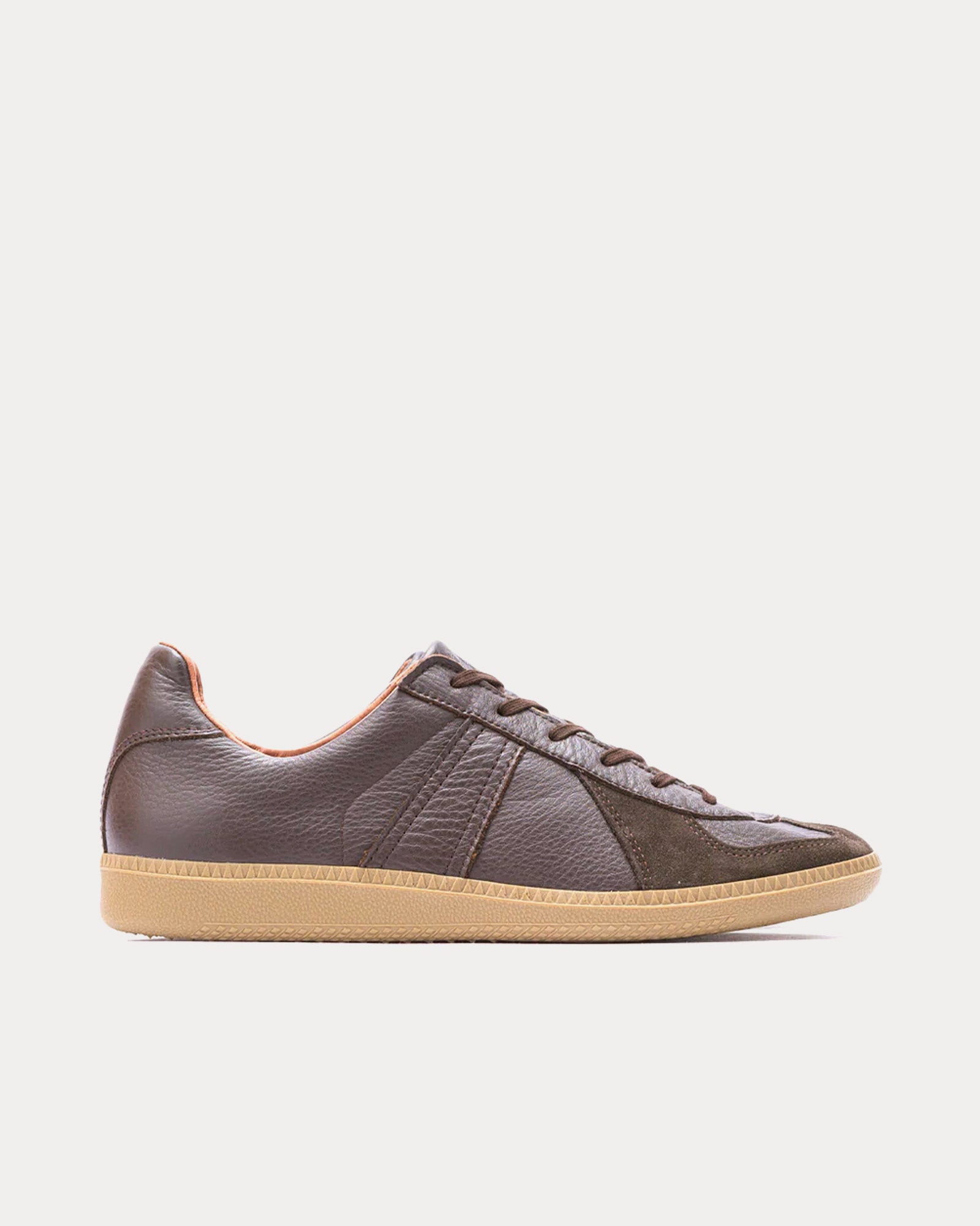 Reproduction of Found - German Army Trainer Dark Brown Low Top Sneakers