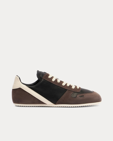 Rick Owens Concordians Minimal Dark Brown Low Top Sneakers