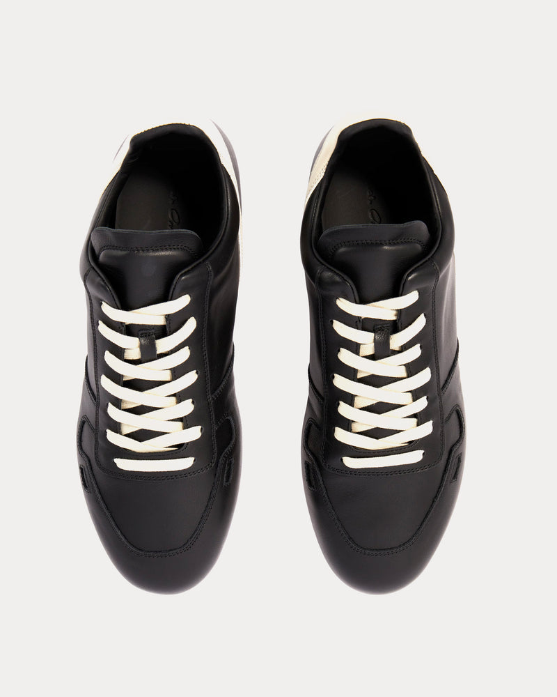 Rick Owens Concordians Minimal Black / Milk / Milk Low Top Sneakers - 2