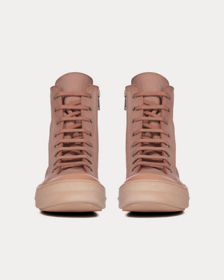 Rick Owens DRKSHDW Denim Faded Pink High Top Sneakers - 2