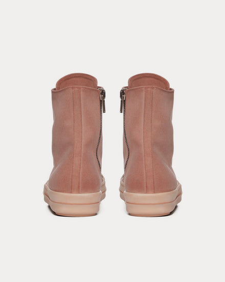 Rick Owens DRKSHDW Denim Faded Pink High Top Sneakers - 3
