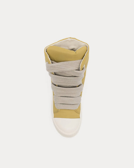 Rick Owens DRKSHDW Jumbo Lace Puffer Mustard / Pearl / Milk High Top Sneakers - 2