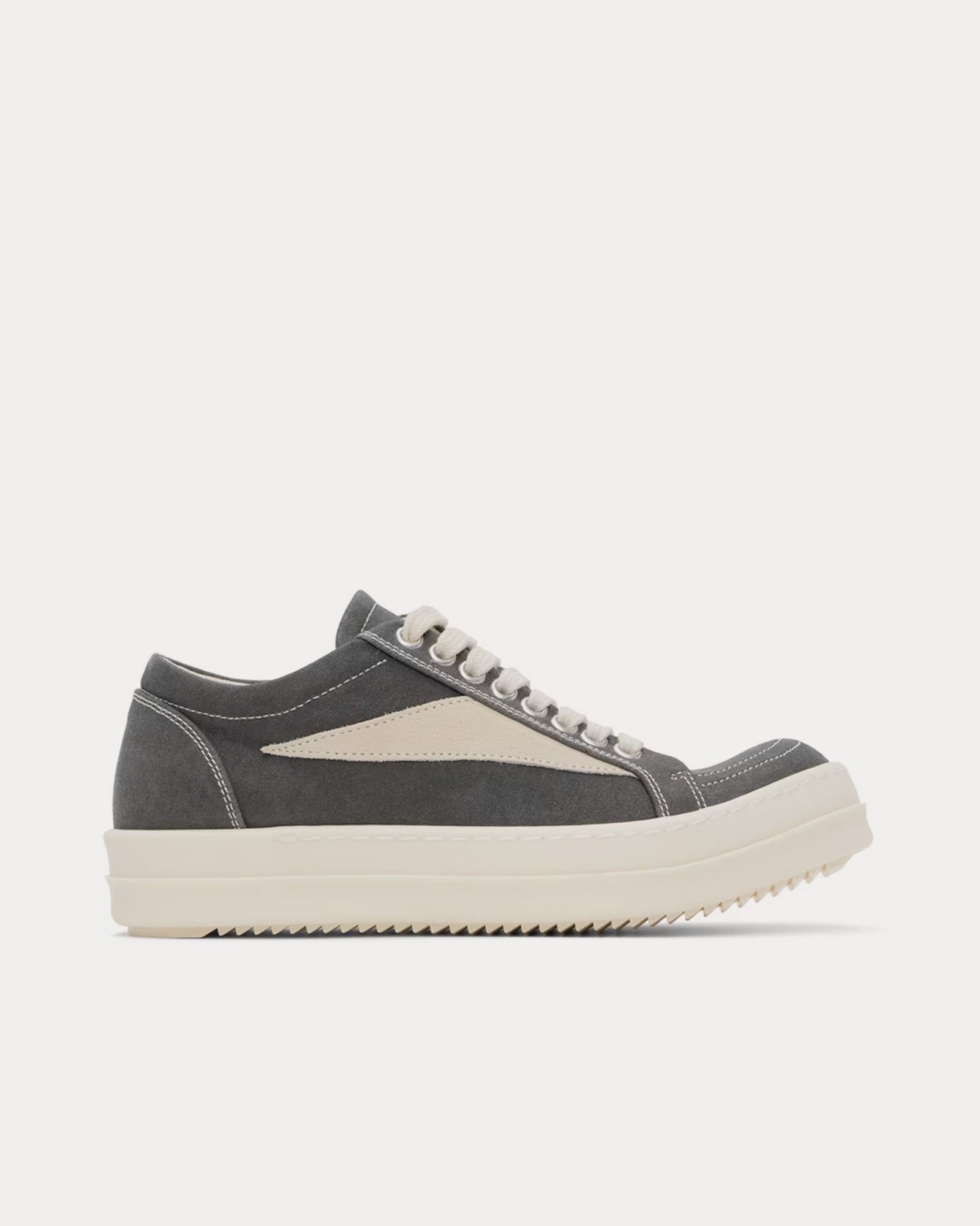 Rick Owens DRKSHDW Vintage Canvas Dark Dust Milk Milk Low Top Sneakers Sneak in Peace
