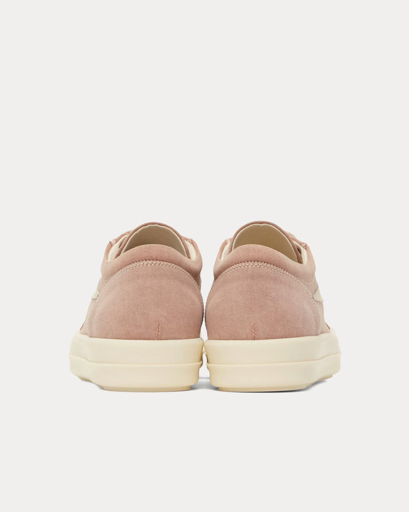 Rick Owens DRKSHDW Vintage Canvas Dark Pink / Milk / Milk Low Top Sneakers - 3