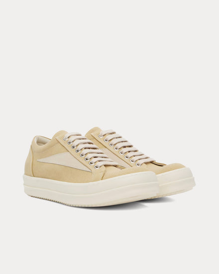 Rick Owens DRKSHDW Vintage Canvas Mustard / Milk / Milk Low Top Sneakers - 2