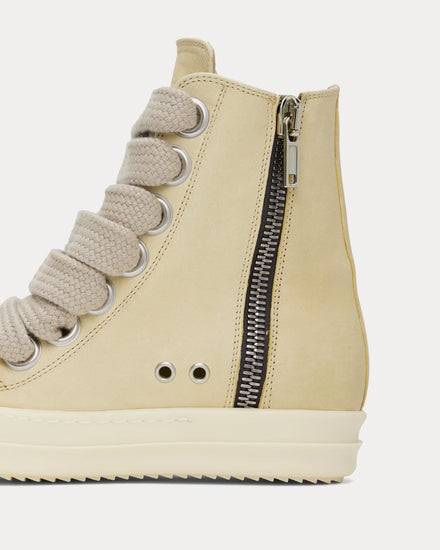 RICK OWENS | JUMBOLACED SNEAKERS PARCHMENT/MILK スニーカー Rick Owens Women's Hollywood Jumbolace Leather Parchment