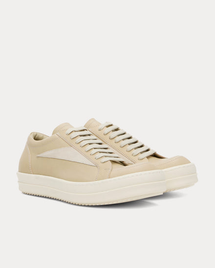 Rick Owens Hollywood Vintage Sneaks Parchment / Milk / Milk Low Top Sneakers - 2