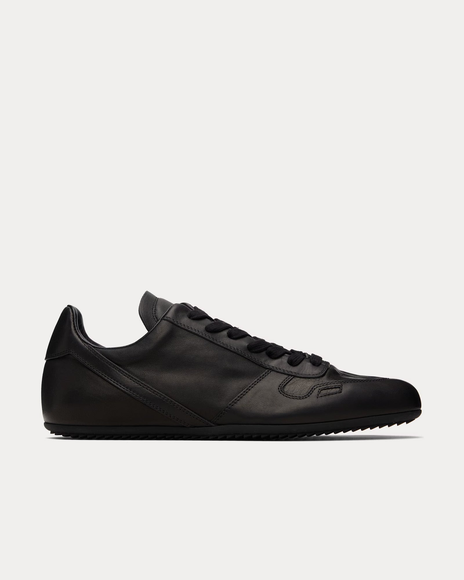 Rick Owens Men's Temple Minimal Leather Black / Black / Black Low