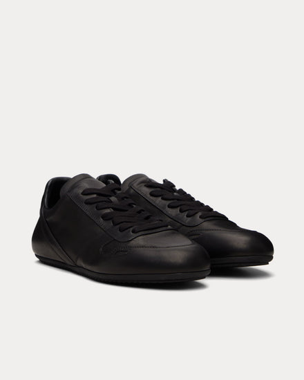 Rick Owens Men's Temple Minimal Leather Black / Black / Black Low