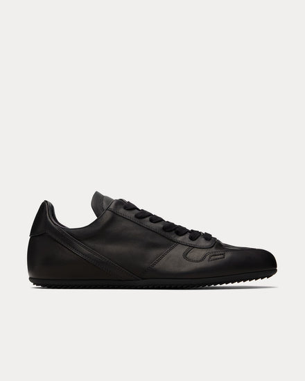 Rick Owens Temple Minimal Leather Black / Black / Black Low Top Sneakers - 1