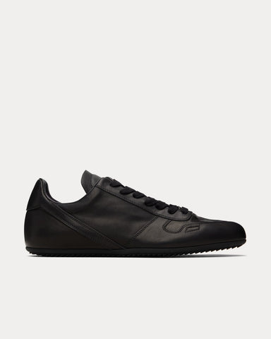 Rick Owens Temple Minimal Leather Black / Black / Black Low Top Sneakers