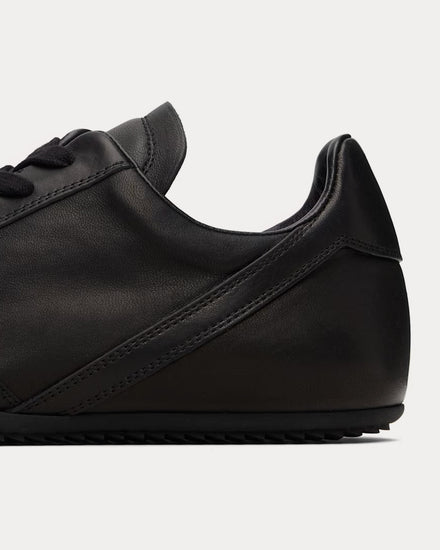 Rick Owens Temple Minimal Leather Black / Black / Black Low Top Sneakers - 4