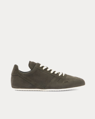 Rick Owens Temple Minimal Suede Grey Low Top Sneakers
