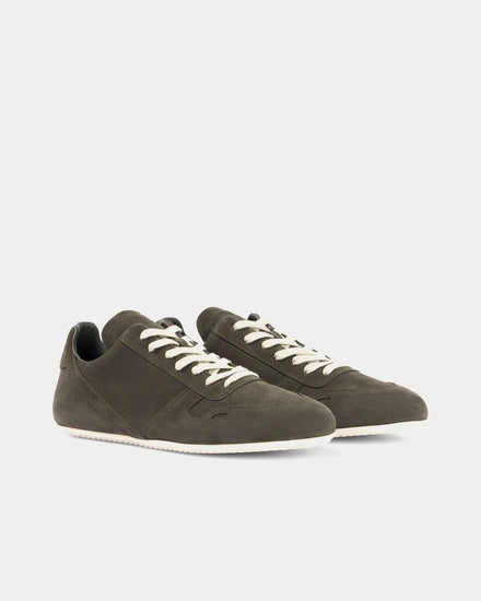 Rick Owens Temple Minimal Suede Grey Low Top Sneakers - 3