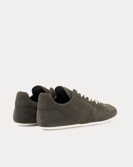 Rick Owens Temple Minimal Suede Grey Low Top Sneakers - 4