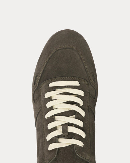Rick Owens Temple Minimal Suede Grey Low Top Sneakers - 5