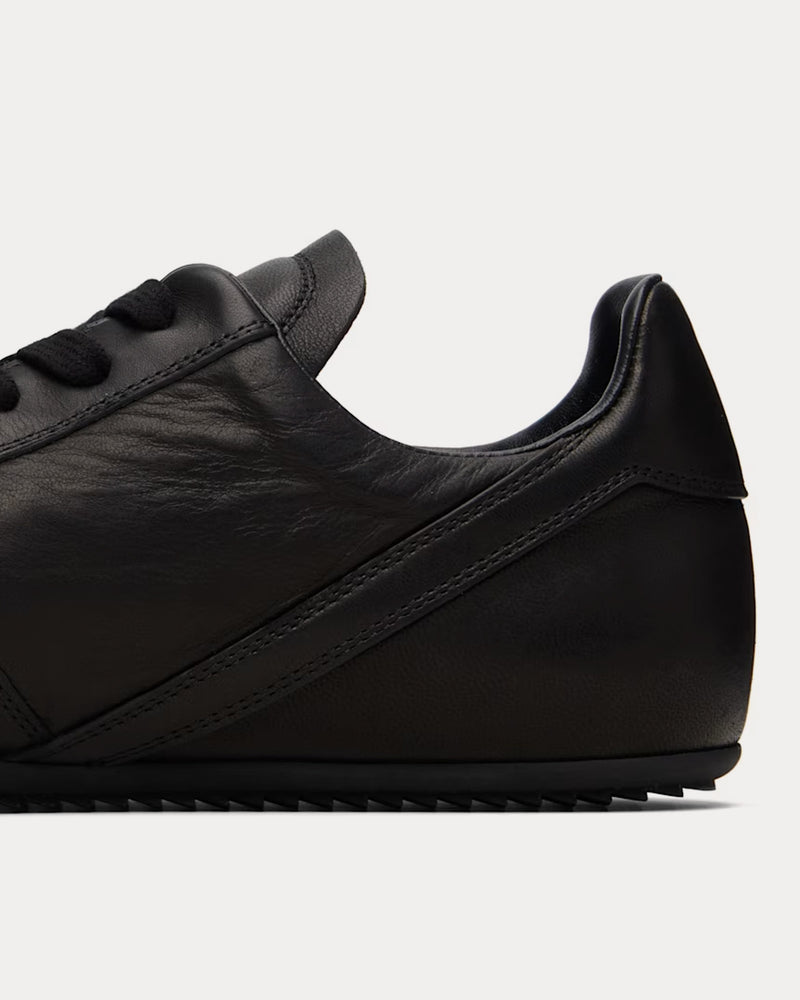 Rick Owens Men's Temple Minimal Lambskin Leather Black Low Top