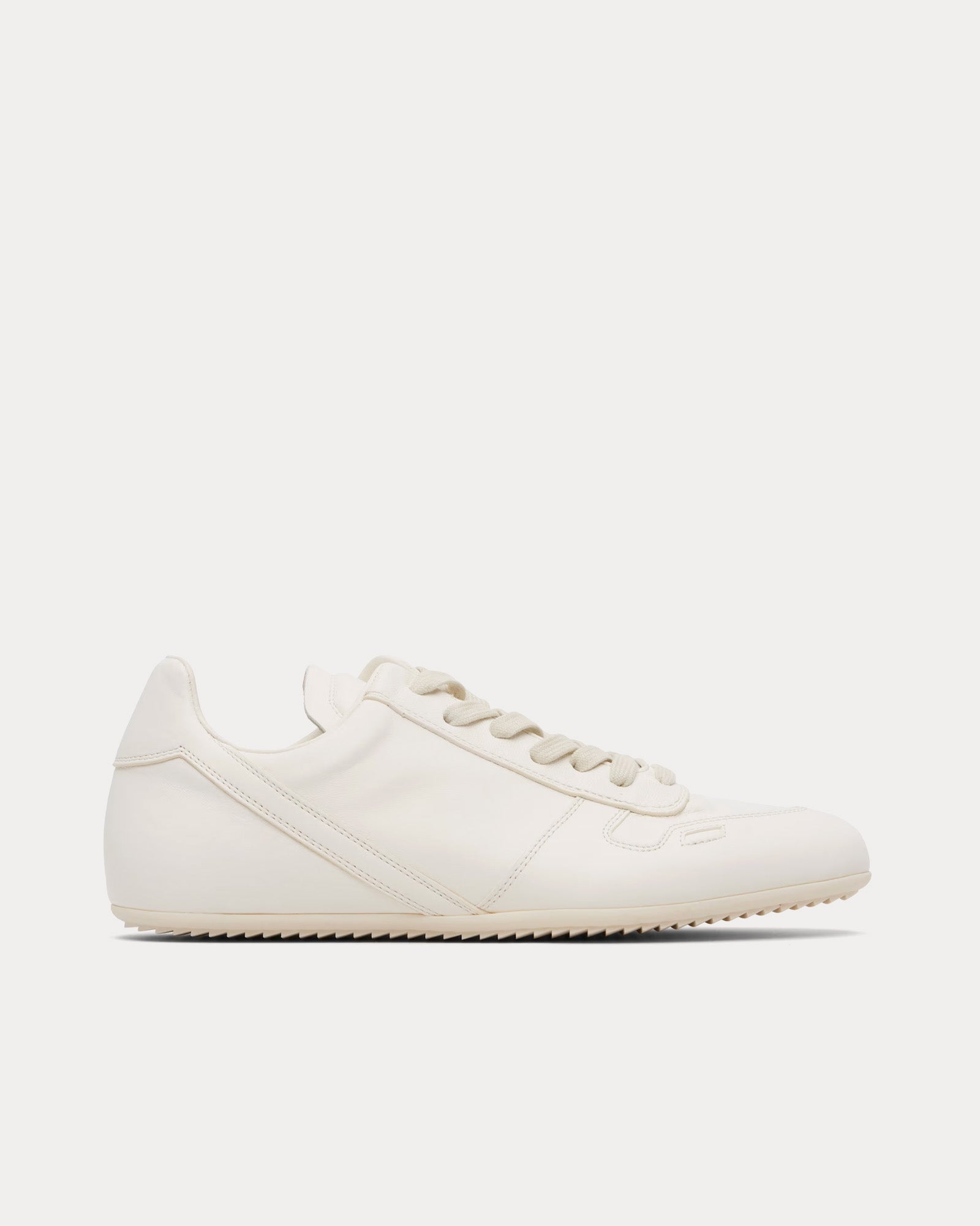 Rick Owens Men's Temple Minimal Leather Milk / Milk / Milk Low Top