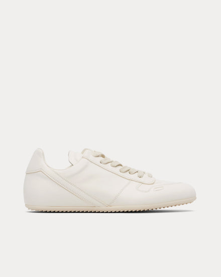 Rick Owens Temple Minimal Leather Milk / Milk / Milk Low Top Sneakers - 1