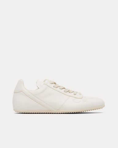Rick Owens Temple Minimal Leather Milk / Milk / Milk Low Top Sneakers