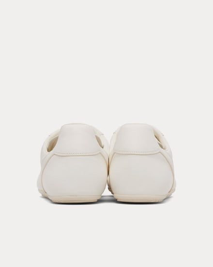 Rick Owens Temple Minimal Leather Milk / Milk / Milk Low Top Sneakers - 3