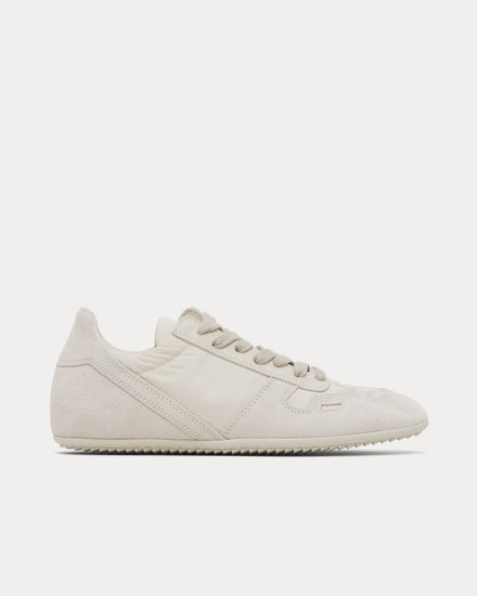 Rick Owens Temple Minimal Suede Pearl / Pearl / Peal Low Top Sneakers - 1