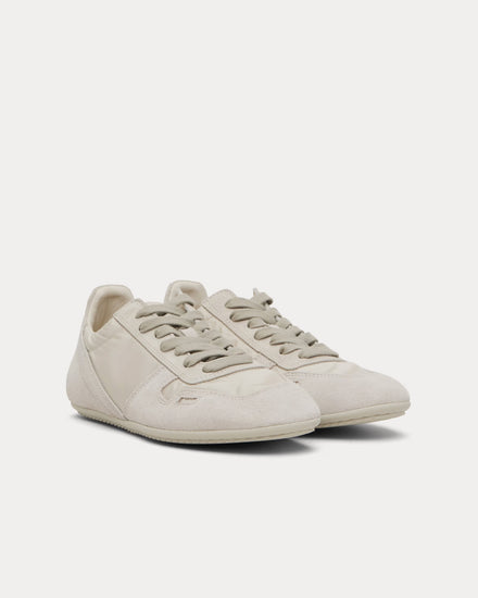 Rick Owens Temple Minimal Suede Pearl / Pearl / Peal Low Top Sneakers - 2