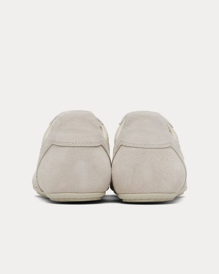 Rick Owens Temple Minimal Suede Pearl / Pearl / Peal Low Top Sneakers - 3