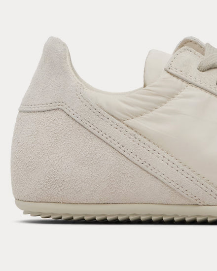 Rick Owens Temple Minimal Suede Pearl / Pearl / Peal Low Top Sneakers - 4