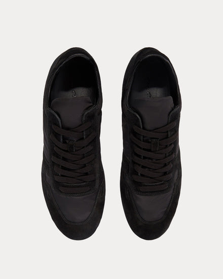 Rick Owens Temple Minimal Suede Black Low Top Sneakers - 2