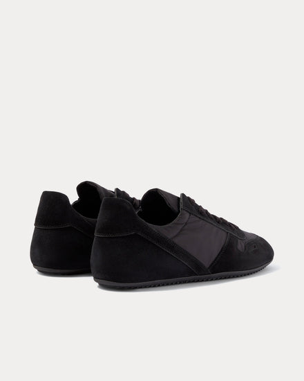 Rick Owens Temple Minimal Suede Black Low Top Sneakers - 4