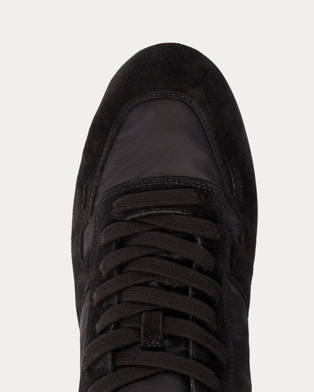 Rick Owens Temple Minimal Suede Black Low Top Sneakers - 5
