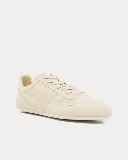 Rick Owens Temple Minimal Leather Yellow / Yellow / Yellow Low Top Sneakers - 3