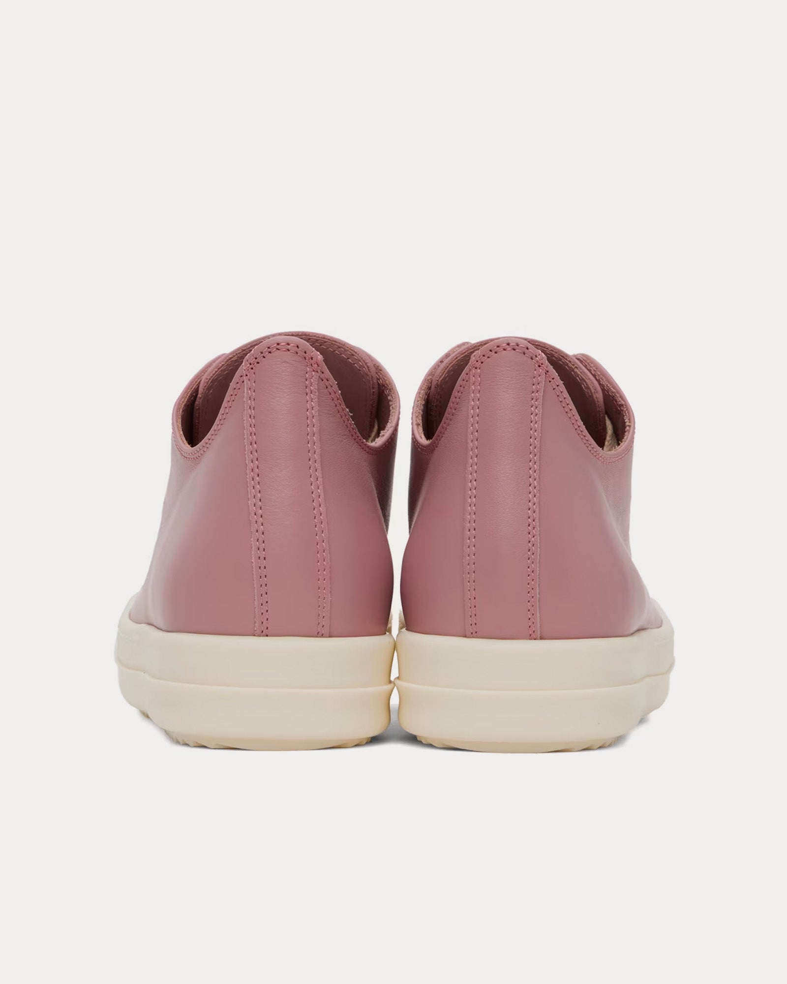 Rick Owens - Leather Dusty Pink / Milk Low Top Sneakers