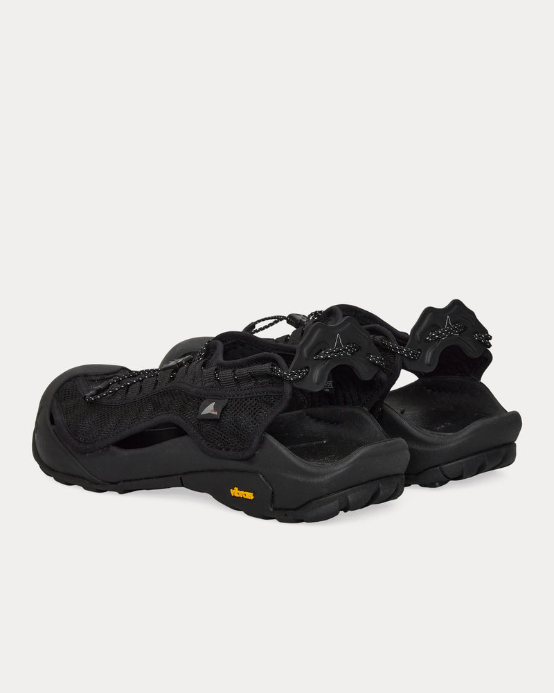ROA Unisex Arpy Weaved Black Sandals