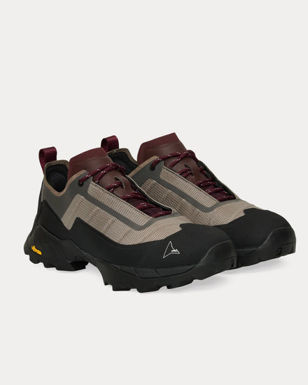 ROA Katharina Light Taupe / Burgundy Low Top Sneakers - 2