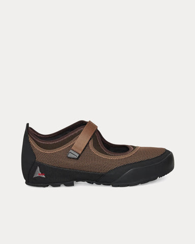 ROA Loie Brown / Black Mary-Jane Sandals