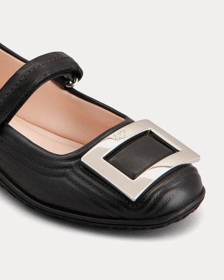 Roger Vivier Viv Low Mary Janes in Leather Black Slip Ons - 2